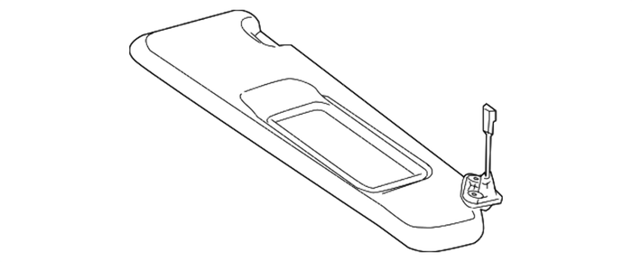 New Genuine BMW Sun Visor Plastic Film With (2010-2013) OE 51167252081