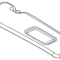 New Genuine BMW Sun Visor With Mirror Coveri (2000-2006) OE 51168245086
