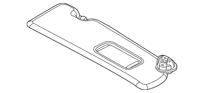New Genuine BMW Sun Visor With Mirror Coveri (2000-2006) OE 51168245086