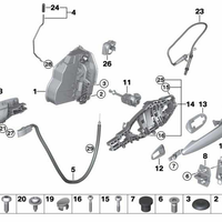 New Genuine BMW Door Lock Cylinder Cap Cover Left (2012-2019) OE 51217185561