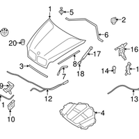 New Genuine BMW Seal Hood Side (2007-2014) OE 51237148341