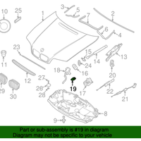 New Genuine BMW Hood Catch End Support (1999-2006) OE 51238229796