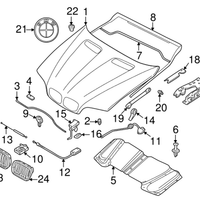 New Genuine BMW Hood Catch (2000-2006) OE 51238402552
