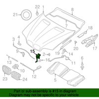 New Genuine BMW Hood Catch (2000-2006) OE 51238402552