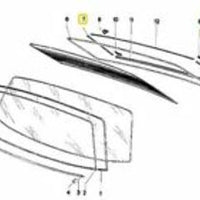 Genuine BMW Rear Windshield Molding Decorative Strip (1984-1988) OE 51311820624
