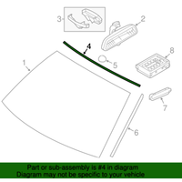 New Genuine BMW Cover Windshield Top (2011-2017) OE 51317206137