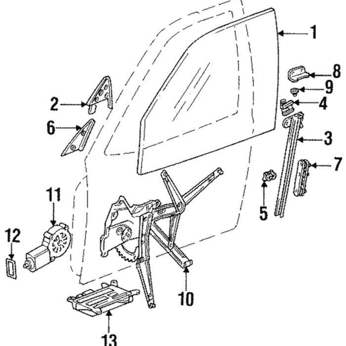 New Genuine BMW Sliding Piece (1989-1999) OE 51321938884