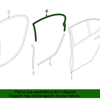 New Genuine BMW Gasket Door Joint B Column (2009-2015) OE 51357177943