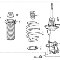 New Genuine Acura Front Lower Spring Seat Left (2007-2013) OE 51404STXA02