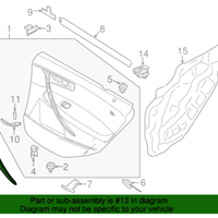 New Genuine BMW Inter Handle Upper Part Woo (2007-2010) OE 51413422582