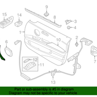 New Genuine BMW Clasp Inside Door Handle R (2006-2012) OE 51416971290