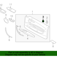 New Genuine BMW Cover Locking Button Left (2008-2013) OE 51416975325