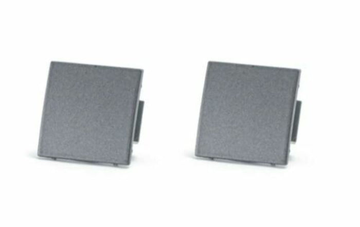 Genuine BMW E65 Front Or Rear Door Panel Cover Plug Dark Silver (x2) Set OE