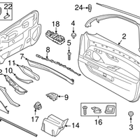 New Genuine BMW Trim For Power Window Left (2011-2016) OE 51417225891