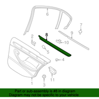 New Genuine BMW Decorative Strip Door Rear (1999-2005) OE 51428213996