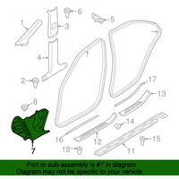 New Genuine BMW Lateral Trim Panel M Foot R (2000-2003) OE 51432499065