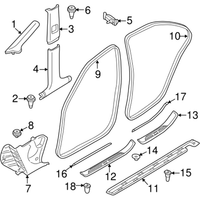 New Genuine BMW Lateral Trim Panel M Foot R (2000-2003) OE 51432499065