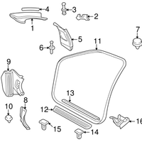 New Genuine BMW Right Upper Column A Cover I (2002-2006) OE 51437065366
