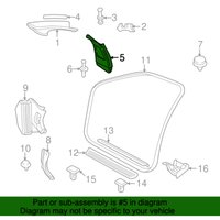 New Genuine BMW Right Upper Column A Cover I (2002-2006) OE 51437065366