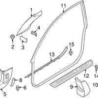 New Genuine BMW Body Pillar Trim Column A Cover Right (2004-2010) OE 51437073604
