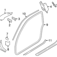 New Genuine BMW Cover Entrance Left (2008-2013) OE 51478046475