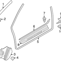 Pack of 10 New Genuine BMW Sill Strip Clip (1988-2010) OE 51478234047