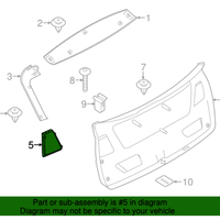 New Genuine BMW Right Trunk Lid Cover (2011-2017) OE 51497260050