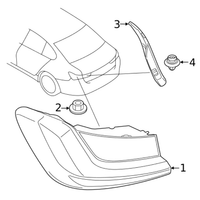 New Genuine BMW Tail Light Finisher Trunk L (2019-2023) OE 51497464425