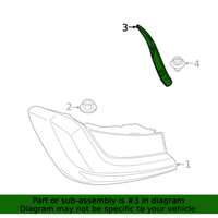 New Genuine BMW Tail Light Finisher Trunk L (2019-2023) OE 51497464425