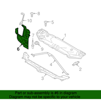 New Genuine BMW Bracket Front Panel Right (2004-2010) OE 51647163484