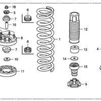 New Genuine Honda Acura Front Spring Mounting Rubber (2003-2008) OE 51686SDAA01