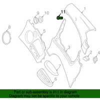 New Genuine BMW Mount F Wind Deflector Righ (2000-2006) OE 51717022382