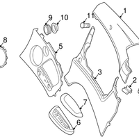 New Genuine BMW Mount F Wind Deflector Righ (2000-2006) OE 51717022382