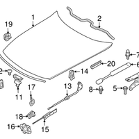 New Genuine BMW Front Engine Hood Sealing (2003-2008) OE 51717053532