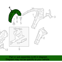 New Genuine BMW Cover Wheel Housing Rear R (2011-2016) OE 51717186730