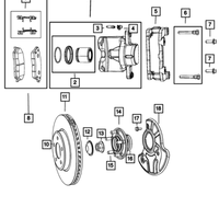 New Genuine Mopar Front Brake Disc Pad Set Kit (2005-2020) OE 05174001AC