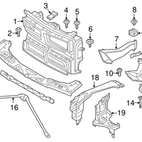 New Genuine BMW Air Duct Exterior Radiator (2016-2019) OE 51747342495