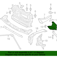 New Genuine BMW Air Duct Exterior Radiator (2016-2019) OE 51747342495
