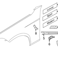 New Genuine BMW Side Panel Air Duct Primere (2014-2017) OE 51747381993