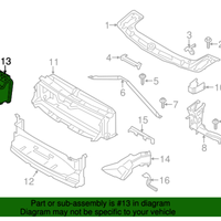 New Genuine BMW Air Duct Exterior Radiator (2013-2018) OE 51748055062