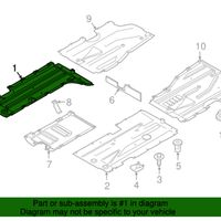 New Genuine BMW Under-body Paneling Front Ri (2011-2017) OE 51757213672