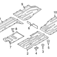 New Genuine BMW Under-body Paneling Front Ri (2011-2017) OE 51757213672