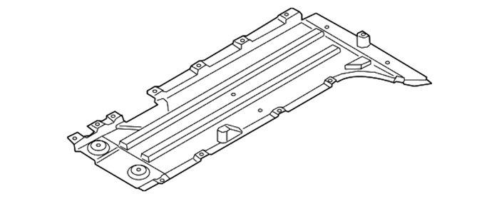 New Genuine BMW Under-body Paneling Front Ri (2011-2017) OE 51757213672
