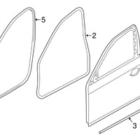New Genuine BMW Seal For Door Front (2011-2016) OE 51767182269