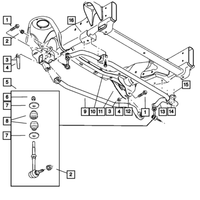 Genuine Mopar Front Sway Bar Bushing Stabilizer Bar (2005-2022) OE 52013697AA