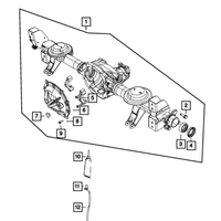 New Genuine Mopar Plug Differential Cover OE 52070428AA