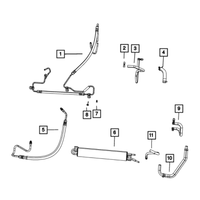 New Genuine Jeep Power Steering Return Line Hose (2005-2010) OE 52090121AC