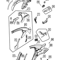 New Genuine Mopar Bumper Fuel Door OE 52102405AA