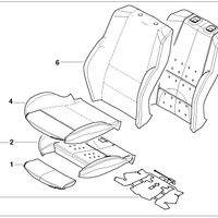 New Genuine BMW x3 Seat Upholstery Sports Parts (2004-2010) OE 52103455248