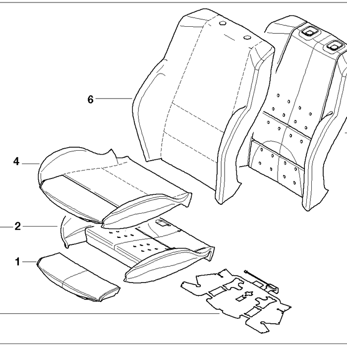 New Genuine BMW x3 Seat Upholstery Sports Parts (2004-2010) OE 52103455248